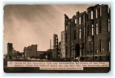 1906 Ruins Concordia Club San Francisco Earthquake Fire CA California Postcard picture