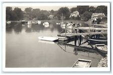 1944 Boat Scene Perkins Cover Ogunquit Maine ME RPPC Photo Vintage Postcard picture