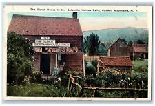 Catskill Mountains New York NY Postcard Oldest House Haines Falls Exterior c1920 picture