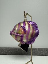 Polonaise Purple Large Tropical Clown Fish Glass Ornament picture