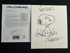 1998 Charles M. Schulz Hand Signed Snoopy Sketch 11x13 Autographed PSA Full LOA picture