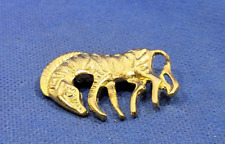 Zebra Pinback Gold Tone Brooch picture