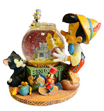 RARE Disney Pinocchio Toyland Fishbowl Cleo Figoro Musical Snow Globe picture