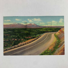 Postcard New Mexico NM Raton Pass Colorado State Line Spanish Peaks 1949 Posted picture