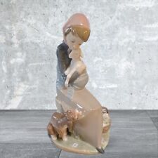 RARE MINT Lladro Girl With Lamb Jealousy Figurine  1278 +Tengra Porcelain Figure picture