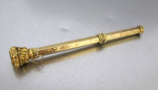 Antique Victorian Gold Filled Mechanical Retractible Pencil Amethyst Top picture