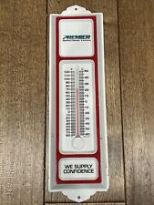 Vintage 12” Tin Advertising Thermometer Premier Refractories Canada picture