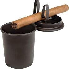 Stinky Cigar Car Ashtray, Spring Clip Holds All Cigar Sizes, Brown picture