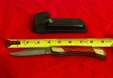 Vintage Folding Hunting Knife with Sheath ak-36 picture