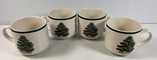 (4) TOTALLY TODAY CHRISTMAS TREE PATTERN COFFEE CUP MUG SET picture