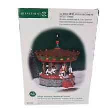 Department 56 Village Animated Woodland Carousel AC/DC Battery 52509 Christmas picture