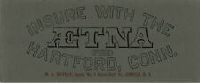 Insure With The Aetna (Fire), Hartford, Connecticut, Early Ink Blotter, Unused picture