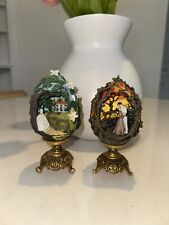Franklin Mint Gone With The Wind Flames Of Romance & Scarlet Of Tara Set picture