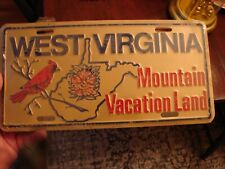 Vintage NOS West Virginia Cardinal License Plate Mountain Vacation Land Sealed  picture