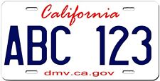 California Custom Personalized License Plate Novelty Automobile Accessory picture