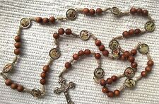 Stations of the Cross rosary rosaries made of wood from Medjugorje 22.8 inc picture