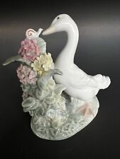 Lladro 1439 How Do You Do ? Duck Ducklings Snails Flowers Figure GOOD Condition picture