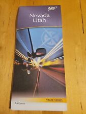 NEVADA UTAH NV UT State Map AAA Road Tour Map NEW picture