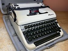 1956 Olympia SM3 Working Typewriter Glossy Off-White Green Keys Congress 11 picture