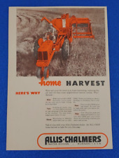 1959 ALLIS-CHALMERS USA MOLDEL 60 CLASSIC ALL CROP HARVESTER ORIGINAL PRINT AD picture