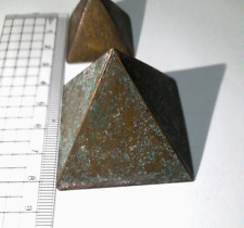 Tow Vintage Pharaonic Egyptian Pyramids Copper Brass Figure Handmade Décor Old picture