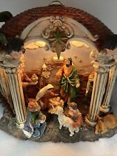 Vintage Nativity Lamp Christmas Holy Family Lighted Ceramic Figurines Beautiful picture