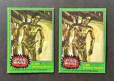 1977 Star Wars C-3PO Anthony Daniels #207 CORRECTED & GOLDENROD ERROR Low Grade picture
