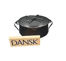 Dansk KOBENSTYLE BLACK 6qt Metal Casserole & Lid EXCELLENT RARE MCM picture