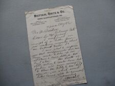 1891 St. Joseph,Missouri J.H. Mitchell Signed Letter to Orleans,Neb. Geo. Burton picture