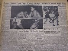 1947 DECEMBER 6 NEW YORK TIMES - LOUIS FLOORED TWICE BEAT'S WALCOTT - NT 5136 picture