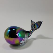 Iridescent Art Studio Glass Whale Paperweight by Pele's of Hawaii Vintage 5