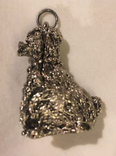 Silver Pewter Poodle Dog - Hinged Trinket Box picture