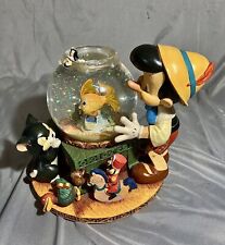 RARE Disney Pinocchio Musical Snow Globe Fishbowl Cleo Figaro picture