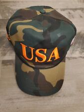 DONALD TRUMP OFFICIAL USA HAT  - AUTHENTIC Green Camo and Orange NEW picture