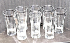 1930s Anchor Hocking Hand Blown ART Glass 10 Panel Tumbler Iced Tea Glasses - 5g picture