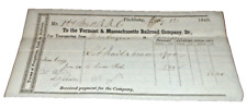 MAY 1849 VERMONT & MASSACHUSETTS B&M FREIGHT RECEIPT picture
