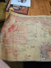 VINTAGE WWII MAP BY SAN FRANCISCO EXAMINER STORY OF THE WAR NORTH SOUTH AMERICA picture