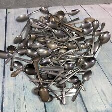 85+ Stainless Silverplate Spoons Crafting Lot Flatware Silverware Various Size 1 picture