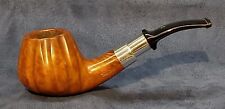 Gorgeous Design Berlin Premier #456 Carved Brandy Sterling Spigot Tobacco Pipe   picture