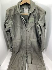 Military Flight Suit CWU-27/P Men 40 Long Green USAF Aviator Coveralls NOMEX VTG picture