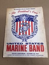 Vintage 1969 Kiwanis Club of Duluth MN United States Marine Band Program picture