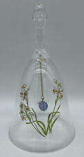 Vintage 24% Lead Crystal Avon Peridot August Birthstone Flower Bell picture