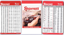 Pocket Starrett Metric Equivalents & Decimal Charts with Notebook Machinist E4 picture