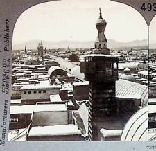 Damascus Syria Minarets Roofs Cityscape View Photograph Keystone Stereoview Card picture
