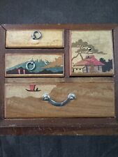 Vintage Japanese Wood Dresser (Made In Japan) Missing One Handle. picture