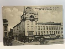 C1907  Postcard, Hotel Vendome,car state and center street schenectady NY wagons picture