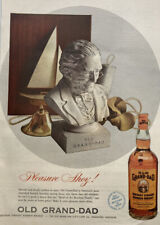 Vintage 1954 Old Grand-Dad Kentucky Whiskey & Camel Print Ad - Rare Collectible picture