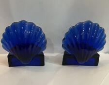 Cobalt Glass VTG Sea Shell/Nautical Votive Holders  Summer Decor Taiwan picture