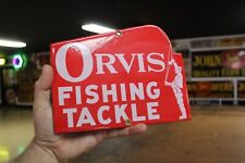 RARE ORVIS FISHING TACKLE DEALER PORCELAIN METAL SIGN FISH BASS BOAT MARINE FLY picture