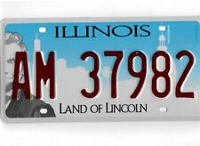 EXPIRED ILLINOIS LICENSE PLATE LAND OF LINCOLN RANDOM LETTERS/NUMBERS NICE picture